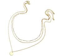 ULDIGI Delicate Three-layered Clavicle Necklace for Women Lightweight Alloy Choker Chain Jewelry Suitable for Daily Wear and Party Accessories