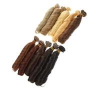 ULDIGI DIY Doll Wig Supplies 10pcs Curly Doll Hair Wefts Boys and Girls Realistic Wigs