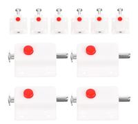 ULDIGI Door Bolt, Security Door Latch, 10pcs Spring Loaded Latch Pin for Cabinet Door Window Plastic Iron White