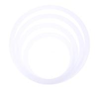 ULDIGI Drum Sound Dampening Ring Set 4pcs White Snare Drum Mute Circles for 10/12/14/16 Inch Percussion Instrument Accessories for Noise Control and Practice