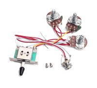 ULDIGI Electric Guitar, 1 Volume and 2 Tone Pots 500k with Prewired Kit Wiring Harness 5 Way Toggle Switch Low Noise Copper and Plastic Material for Guitar Gu101 Model