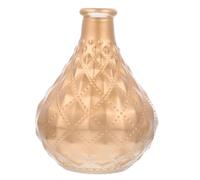 ULDIGI Elegant Gold Glass Flower Vase for Home Smooth Touch Premium Glass Holder for Floral Arrangements Housewarming and Office Garden Decoration