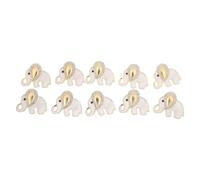 ULDIGI Elephant Lapel Pins Rhinestone 10Pcs Cute Animal Brooches for Women Korean Style Suit Accessories Birthday and Party