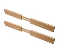 ULDIGI Expandable Drawer Organizer Divider for Separated and Bamboo 2pcs with Retractable Design Simple Style Utensils Storage Board for Kitchen and Home