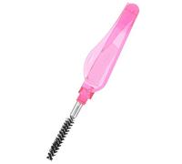 ULDIGI Eyelash Grooming Tool Foldable Lash Separator and Eyebrow Brush with Plastic Material, Fine Bristles, and Compact Red Case, Suitable for Women's Makeup