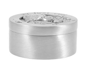 ULDIGI Fetal Hair Collection Keepsake Box Metal Round Storage for Baby's First Curl and Haircut Souvenir