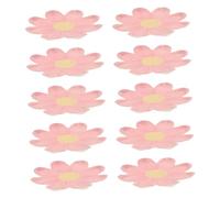 ULDIGI Floral Cake Plates Daisy Paper Plates Set of 10 7inch Disposable Boho Style for Birthday