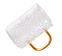 ULDIGI Glass Coffee Cup Handheld Mug Thickened Glass 300Ml for Tea and Iced Coffee at Home
