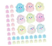 ULDIGI Glow in The Dark Mini Ghost Statues 20pcs Resin Crafts for Desktop and Garden Display