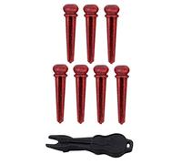 ULDIGI Guitar Bridge Pegs 7pcs Acoustic Guitar String Nails Wood Guitar Pins String Puller for Easy Replacement