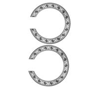 ULDIGI Guitar Sound Hole Sticker Kit 2 Pcs Round Flower Decals Enhance Your Guitar's Beauty