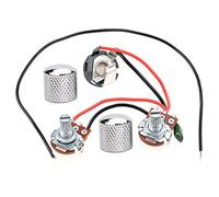 ULDIGI Guitar Wiring Harness for Electric Guitar with A500k and B500k Potentiometers Silver Metal and Plastic Material Easy to Install and Carry Accessory for Repairs and Upgrades