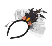 ULDIGI Halloween Glowing Headband Ghost-themed Light up Hairband for Costume Party Castle Design Festive Hair Accessories