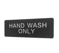 ULDIGI Hand Wash Only Sign Kitchen Sink Sticker Aluminum Black Professional Appearance Versatile Use Employee Hand Washing Reminder for Kitchens Workplace Safety