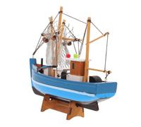 ULDIGI Handcrafted Solid Wood Sailboat Model Miniature Nautical Home Decor for Coastal Beach Tabletop Accent Mediterranean Rustic Centerpiece with Symbolism