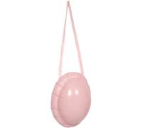 ULDIGI Inflatable Santa Belly Costume Prop with Adjustable Belt and Quick Setup, Realistic Pink Pvc Fake Belly for Holiday Parties and Theatrical Performances, Lifelike Appearance
