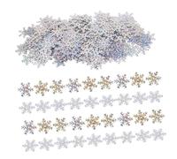 ULDIGI Iridescent Snowflake Sequins for DIY Crafts and Clothing Decoration Sparkling Tinsel Accessory for Winter Ornaments Easy to Use Tiny Glitter Flakes for Holiday Confetti and Earring