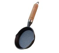 ULDIGI Iron Omelet Pan 13cm Mini Round Skillet for Poached Egg Breakfast Black Easy to Clean for Picnic
