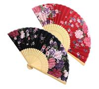 ULDIGI Japanese Style Fan Floral Patterns Hand Fan for Party Wedding and Daily Use