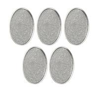 ULDIGI Jewelry Making Tray 5Pcs 25Mm Round DIY Time Base Holder Alloy Settings with Dome and Vintage Charms Bezel in Antique Silver for DIY Bracelet and Pendant Crafting