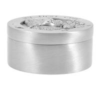 ULDIGI Keepsake Box Baby Made of Stainless Steel Round Shape, Practical for Holding Small Objects, a Baby Fetal Hair Storage Box and Infant Keepsakes Storage for Boys