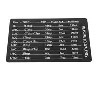 ULDIGI Kitchen Conversion Chart for Baking & Cooking - Black PVC Magnetic Fridge Guide with Clear Measurement Markings and Compact Design