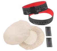 ULDIGI Kneadace Thermometer Gauge Stickers Sourdough Starter Jar Accessory Kit with Cloth Covers and Date Marking Bands to Monitor Temperature and Control for Baking Enthusiasts
