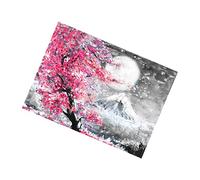 ULDIGI Landscape Watercolor Oil Painting Wall Art Cherry Blossom for Home Decor Unframed Bedroom Art Picture