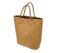 ULDIGI Lightweight Handwoven Straw Tote Bag with Handle for Women, Rustic Summer Basket for Easy Organization on Outdoor Adventures
