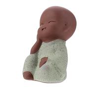 ULDIGI Little Monk Tea Pet Buddha Decors Buddha Statue Monk Figurine Kung Fu Buddha Figurine Meditation Monk Statue Buddhism Statue Mini Monk Monks Figurine Tea Pet Monk Ceramics