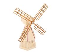 ULDIGI Lovely Small Home Windmill Decor with Rotatable Blades Retro American Country Style Ornament for Bookshelf and Christmas Atmosphere Unique Handicraft Gift for Family and Friends