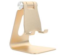ULDIGI Metal Phone Holder Adjustable 360 Degree Swivel Tablet Stand for Desktop and Bedside Use with Anti-Slip Feature, Gold Tone for Live Streaming and Online Learning