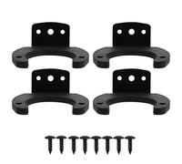 ULDIGI Microphone Wall Mount Hooks Silicone and Iron 4 Pieces Black for Wireless Microphone Storage, Multi-purpose Small Size Mic Clamp Stands for Household Use