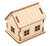 ULDIGI Mini 3D Wooden House Model DIY Puzzle for Adults, 2-Inch Paintable Log Cabin, Finished Sand Table Wooden House Decor for Christmas and Home Display