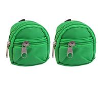 ULDIGI Mini Backpack Coin Purse Keychain Zipper Change Purses in Nylon 2 Pcs Set for Coins and Small Objects Practical for Different People and Gift-Giving