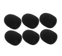 ULDIGI Mini Microphone Windscreen Sponge Covers and Lavalier Lapel Microphone Wireless Headset Mic 6pcs Black, Compact and Portable Protection for Indoor and Outdoor Activities