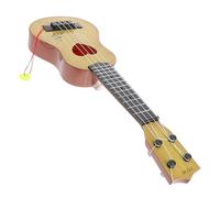 ULDIGI Mini Ukulele Toy Guitar for Boys and Girls 44cm Light Brown Four-string Musical Toy Instrument for Preschool Musical Learning and Early Beginners