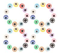 ULDIGI Mixed Color Resin Evil Eye Beads 6x8mm Flat Oval Spacer Beads for DIY Jewelry Making Craft Charms for Bracelets Necklaces Earrings