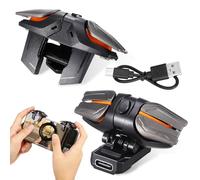 ULDIGI Mobile Game Triggers with Charging Cable and Ergonomic Six-Finger Controllers, Silver Fabric Finger Sleeves Included, Compatible with Smartphones for Mobile Gaming Accessories