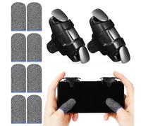 ULDIGI Mobile Phone Gaming Controllers Game Finger Gloves with Elasticity Ergonomic Design Plastic Die-casting Alloy Silver Fiber for Smartphones Game Supplies Random Color