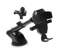 ULDIGI Mobile Phone Navigation Stand for Car Dashboard Extendable Phone Holder Black Suction for Air Vent Use While Driving