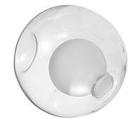 ULDIGI Modern Double Glass Globe Lamp Shade with Screw Socket Clear Transparent Dome Cover for Living Pendant Lighting Heat Dissipating Lampshade Compatible with Various Bulbs