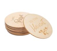 ULDIGI Monthly Milestone Photo Cards 12 Wooden Milestone Discs Wooden Circles for Growth Journey
