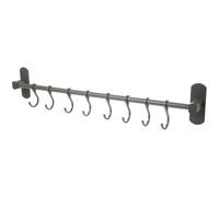 ULDIGI Multifunctional Kitchenware Storage Space Aluminum Kitchen Rack Row Hook Metal Hooks Rack Punch Free Coat Hanger Space Aluminum Easy to Install and Remove Make Full Use of Kitchen