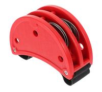 ULDIGI Music Education Foot Tambourine with Jingle Bells Durable Foot Rattle Bell for Parties Dancing and Concerts for Adults and Red