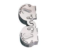 ULDIGI My First Tooth Curl Box Silver Keepsake Box for Boys and Girls Tooth Fairy Holder