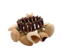 ULDIGI Natural Black Nut Shell Handbell Bracelet Percussion Instrument Easy Shake for Beginners Portable Drum Bell Accessory for African Music Enthusiasts and Musicians