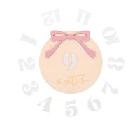 ULDIGI Natural Wood Monthly Milestone Discs for Newborn Photography Lightweight Portable Photo Props for Growth Documentation Complete for Girl Announcement and Photoshoots