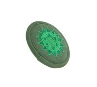 ULDIGI Nepalese Handmade Embroidered Teapot Mat 10cm Green Sound Bowl Cushion Dual-layer Yoga Decorative Pad for Meditation and Buddhism
