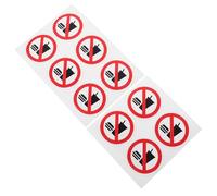 ULDIGI No Eating No Drinking Warning Sign Stickers 10Pcs Sturdy Vinyl Decals 5X5Cm Workshop Factory Safety Reminder Labels for Business Retail Store